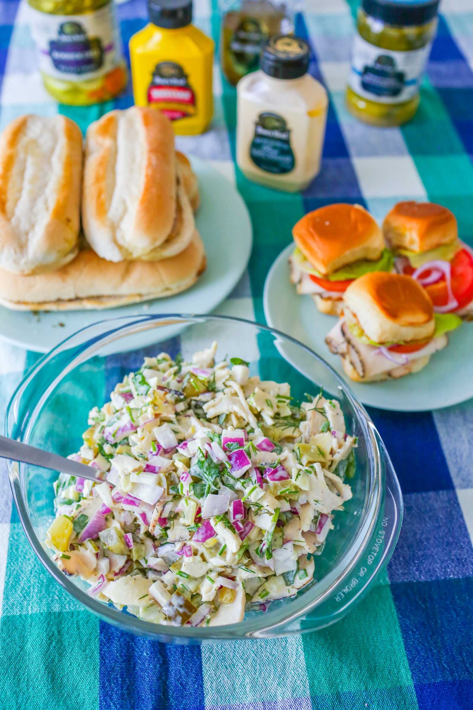 Three Herb Chicken Salad with Dill Pickle