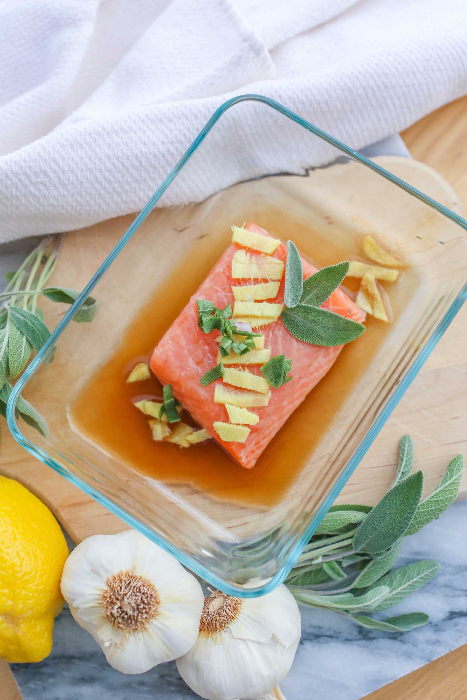 Ginger, Sage and Coconut Aminos Salmon Recipe